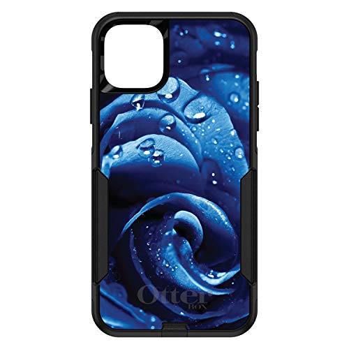 Blue Dew Covered Rose On Black Case
