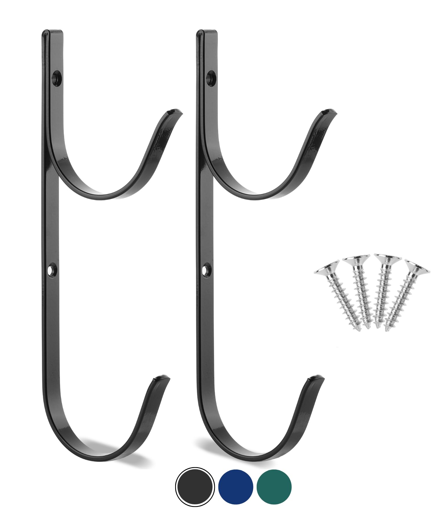 2 Pack UNCO Pool Pole Hanger - Heavy Duty Pool Hooks for Poles & Hoses, Durable Pool Equipment Hooks for Cleaning Tools & Supplies - Perfect for Inground & Above Ground Pool Accessories Organization
