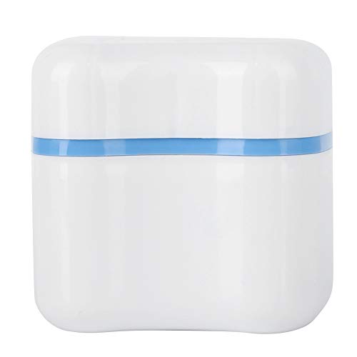 **Denture Case for Travel - False Teeth Container with Filter Screen, Portable Denture Bath Storage (Sky Blue) - Ideal for Travel, Home & Daily Dental Care**