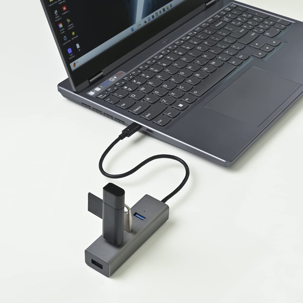 Premium 4-Port USB-C Hub with USB 3.0 - Aluminum Multi-Port Adapter for Laptop, Tablet, Phone & PC - Thunderbolt 3 Compatible for MacBook, Windows, Android, Chrome OS - Perfect for Home Office, Travel & Remote Work