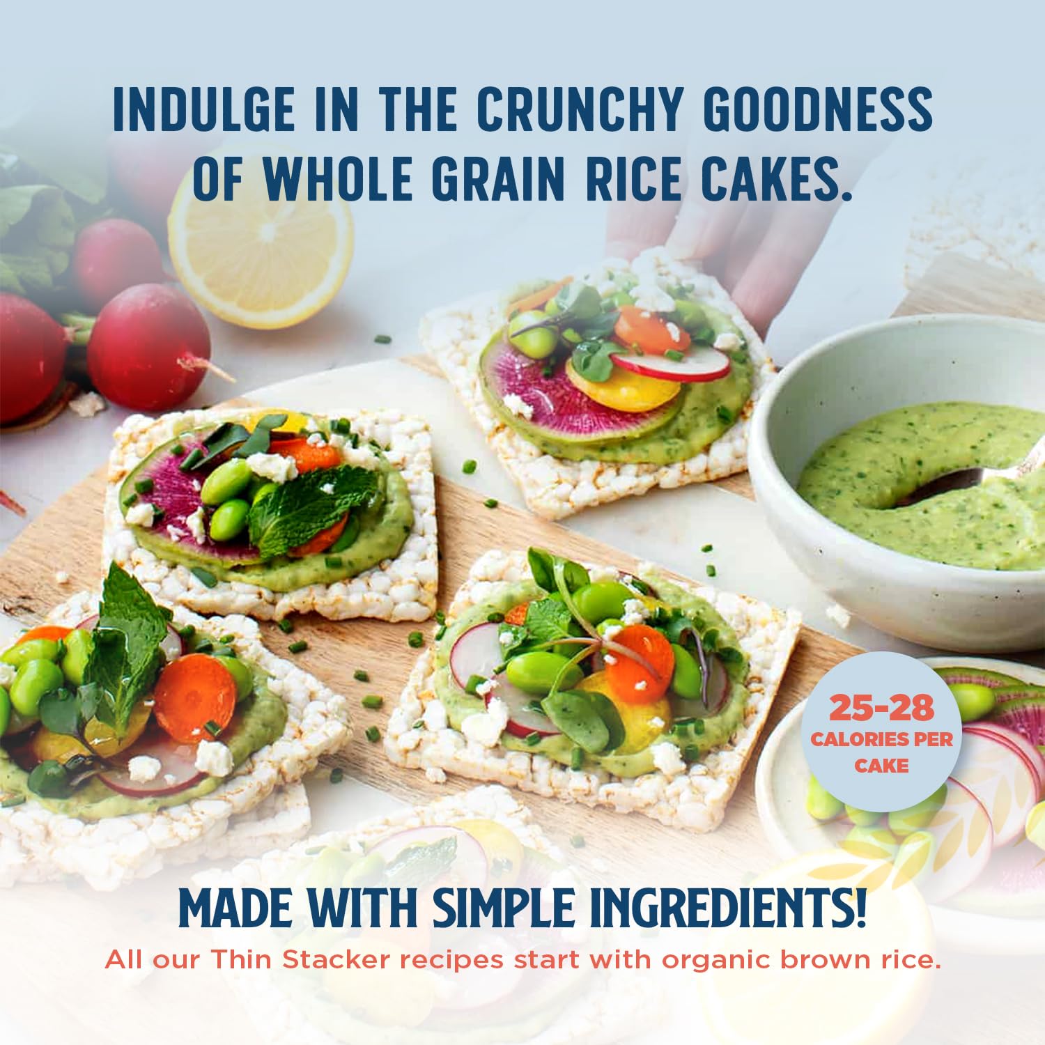 Lundberg Thin Brown Rice Cakes - Basil & Thyme Flavor, 6-Pack (6 Oz Each) | Regenerative Organic Certified, Vegan & Gluten-Free Healthy Snacks | Perfect for On-the-Go, Weight Loss & Keto Diets