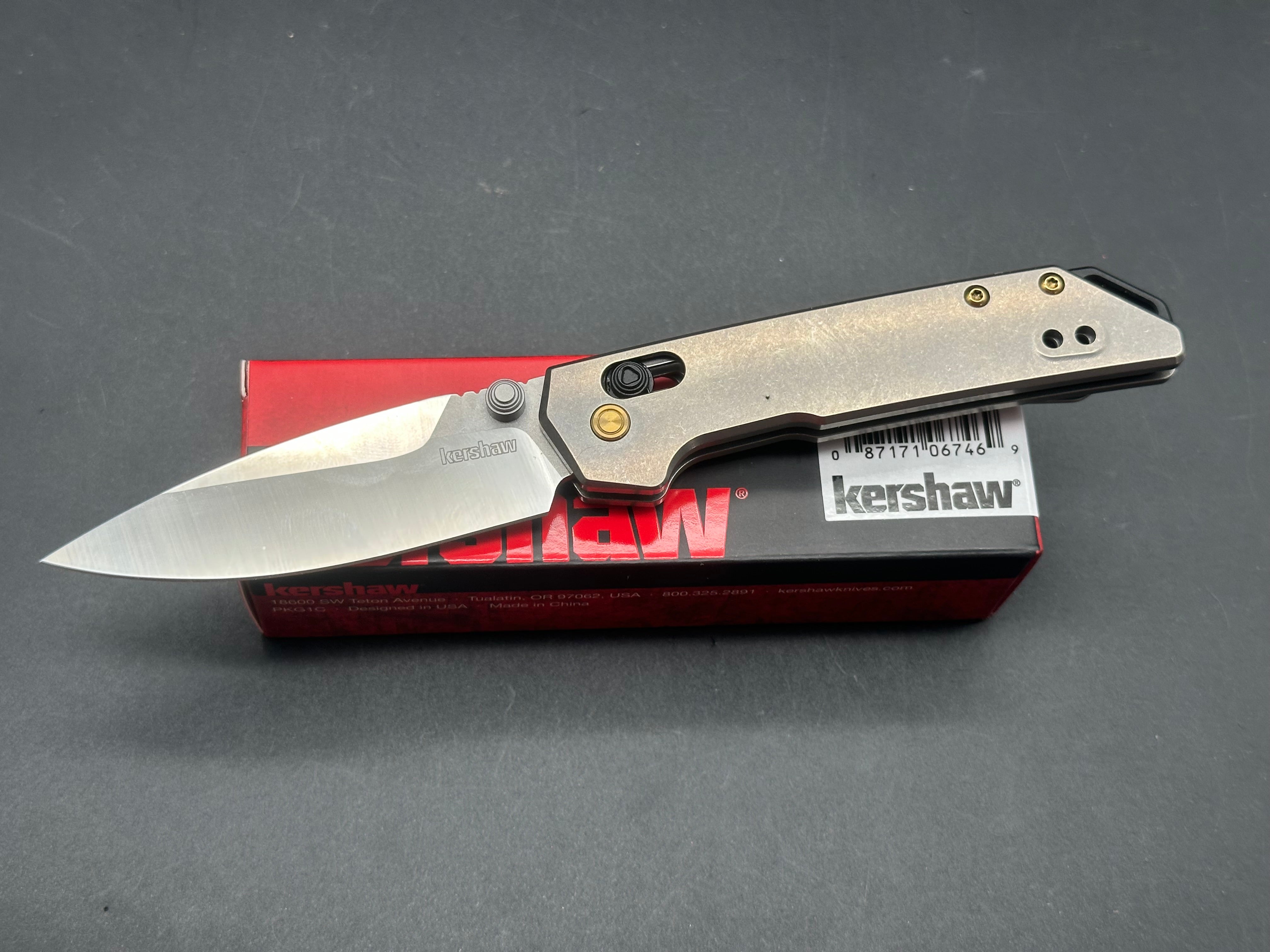 Kershaw MINI IRIDIUM Titanium Pocket Knife - Compact EDC Folding Knife for Outdoor, Camping & Everyday Carry