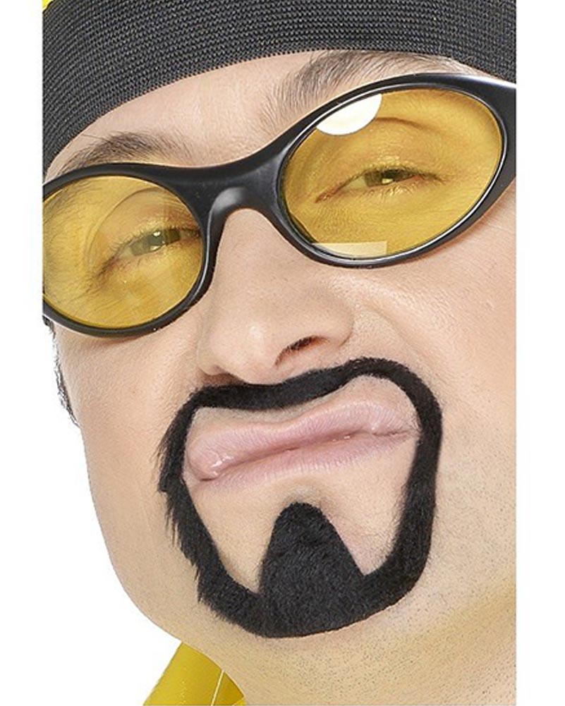 2000s Herb Warrior Mustache and Goatee Beard Set for Cosplay & Halloween Costume Accessories - Perfect for Costume Parties, Themed Events, and Movie Character Impersonations