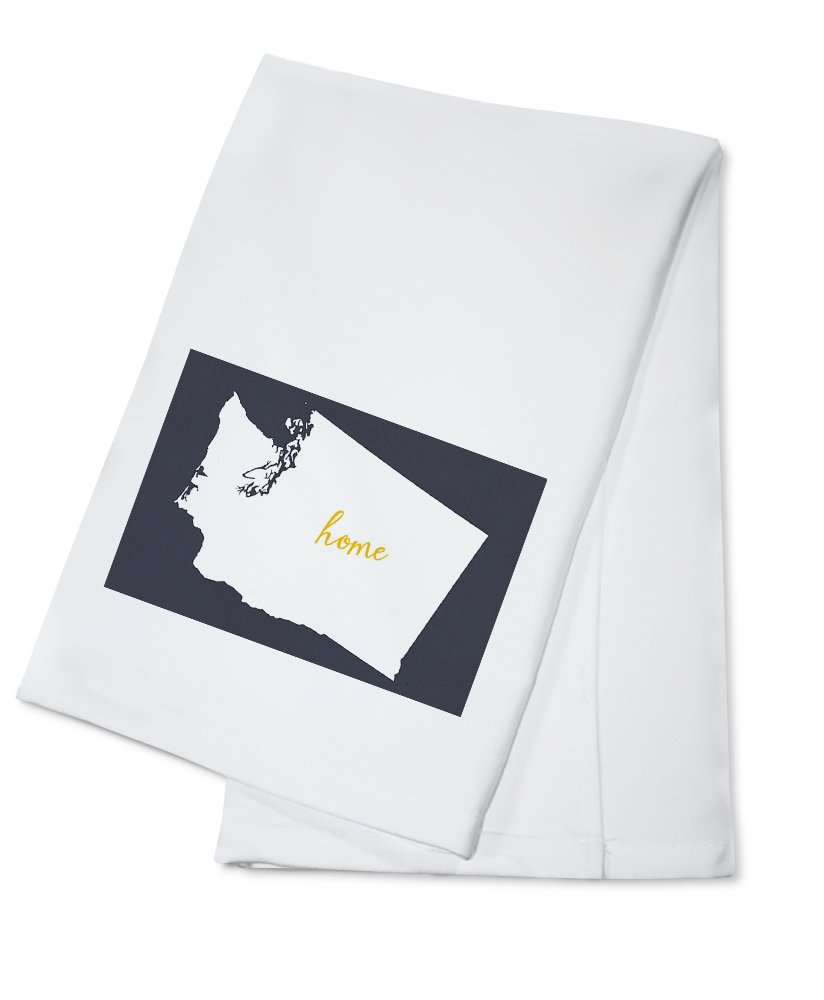 Washington State Themed 100% Cotton Tea Towel - Gray & White Decorative Hand Towel for Kitchen, Home Decor | Perfect for Dish Drying, Gift Giving & Washington Pride Display