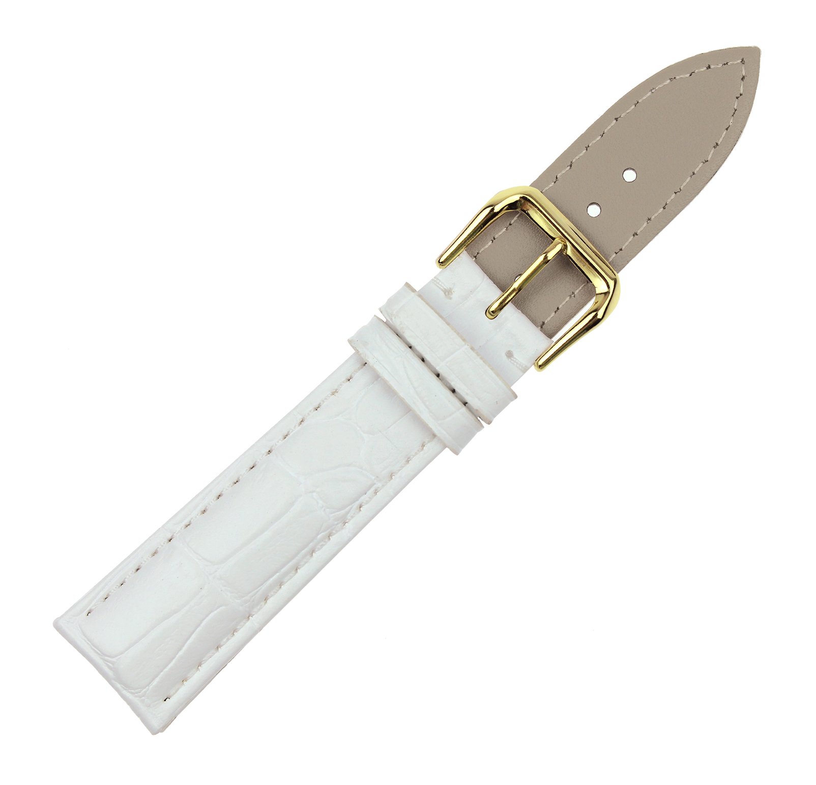 Leather Watch Band Strap - Gold Buckle, Multiple Colors for Men & Women | Casual & Formal Wear