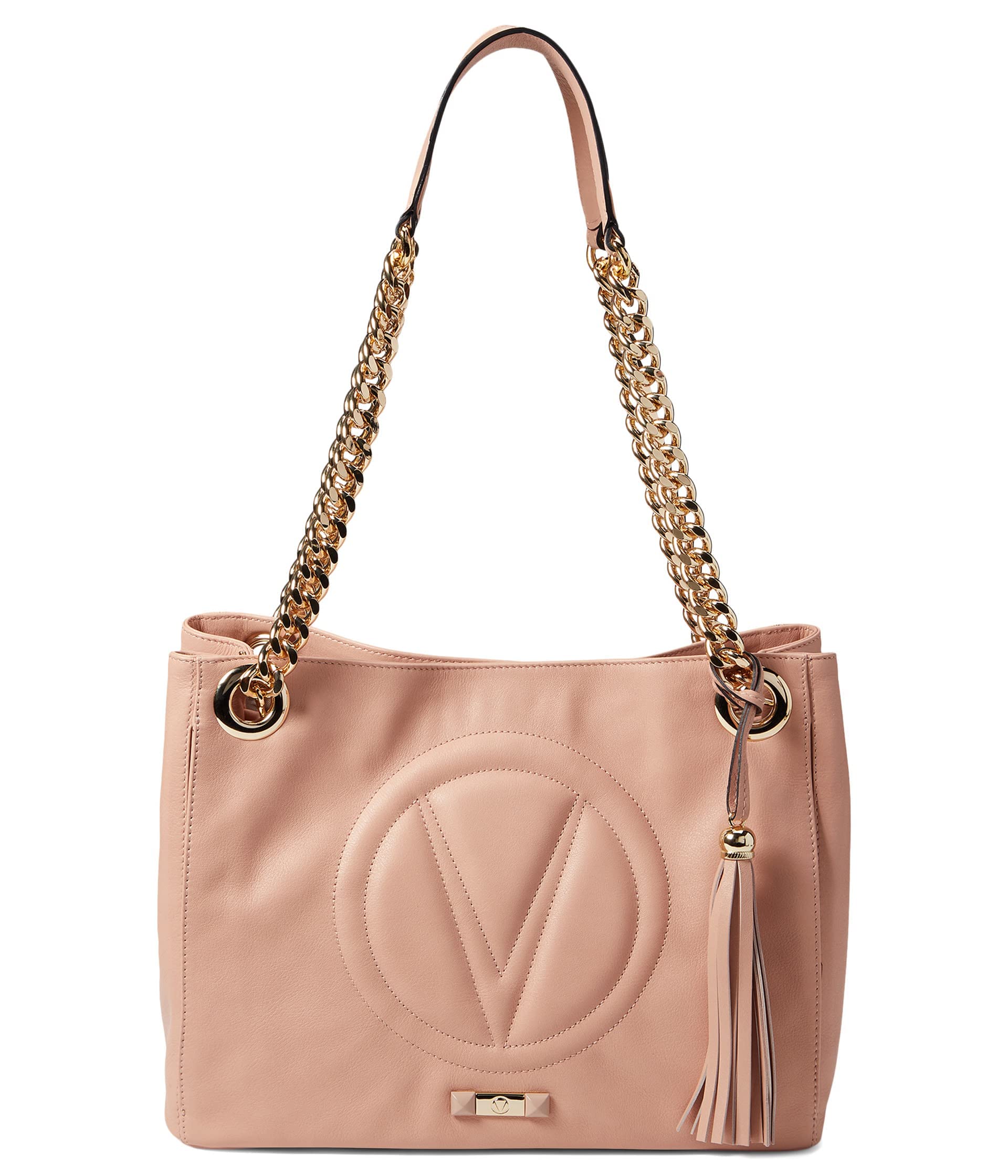 Mario Valentino Luisa2 Nude Handbag for Women - Luxury Designer Shoulder Bag & Crossbody Purse - Perfect for Work, Evening Events & Travel