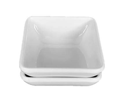 Lucky Star Melamine Square Dipping Plates for Soy Sauce, Mustard & Wasabi - 2.5 oz Capacity (2-7/8