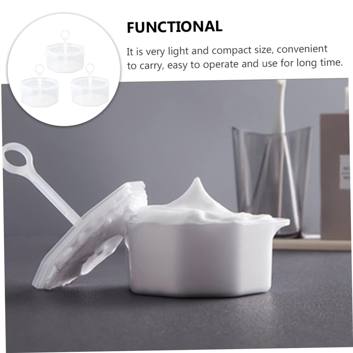 3pcs Transparent Detachable Facial Cleansing Bubbler Cups - Milk Foam Maker for Deep Skin Cleaning - Perfect for Daily Skincare & Spa Routine at Home