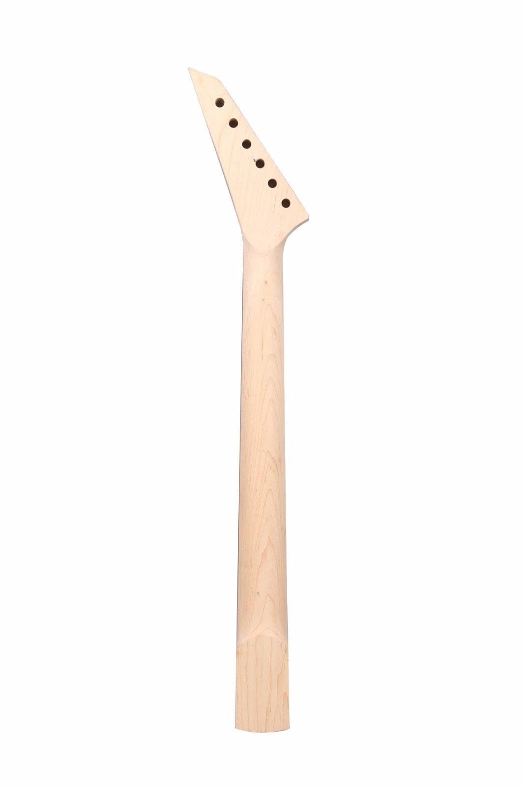 Maple Electric Guitar Neck Blank - Maple/Rosewood Fretboard, Bolt-On Unfinished Replacement Neck for Electric Guitars (24 Frets, 25.5