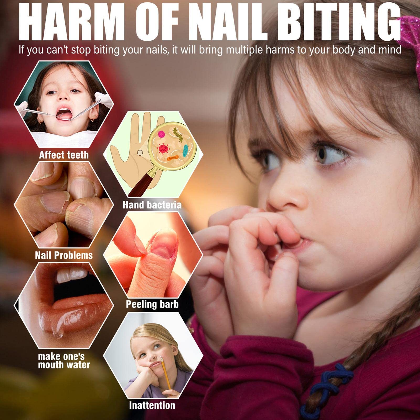 Natural Anti Nail Biting Polish for Kids - Stop Thumb Sucking & Nail Biting | Bitter Nail Water Solution | Safe 10ml Formula | Perfect for Toddlers & Children's Nail Care Routine