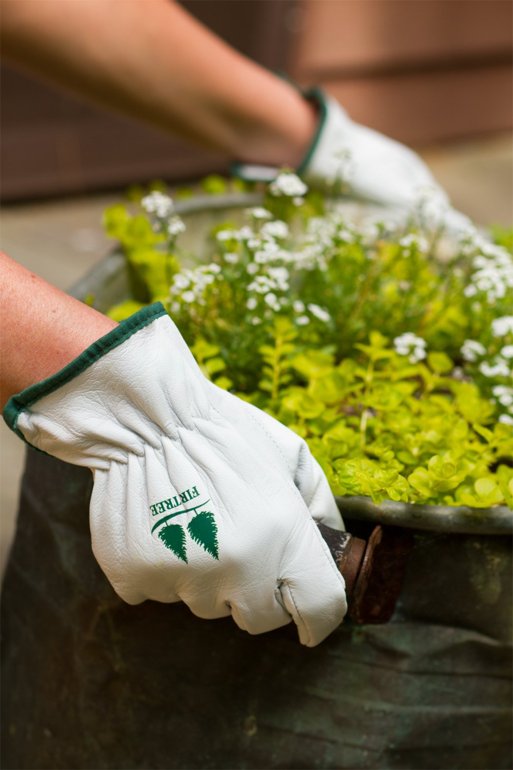 Goatskin Leather Work Gloves for Gardening & Outdoor Use - 1-Pack