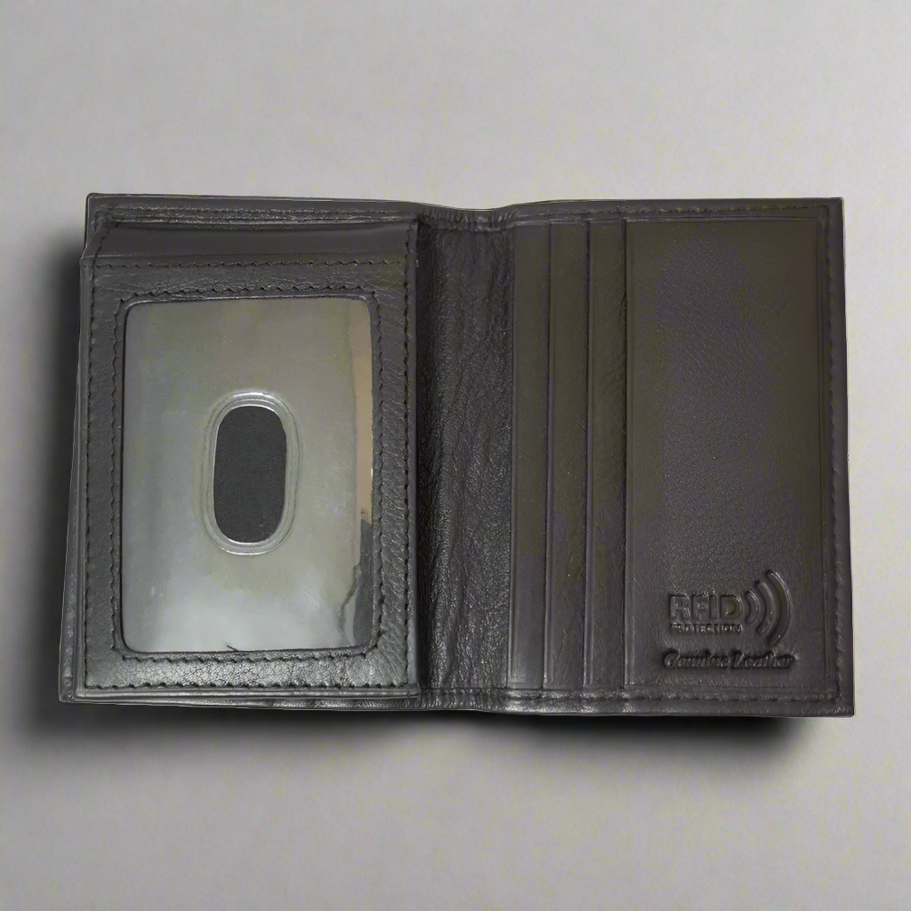 BOL Men's RFID Blocking Leather Bifold Wallet - Slim Upright Design for Credit Cards & Cash - Perfect for Everyday Carry, Travel & Business Use