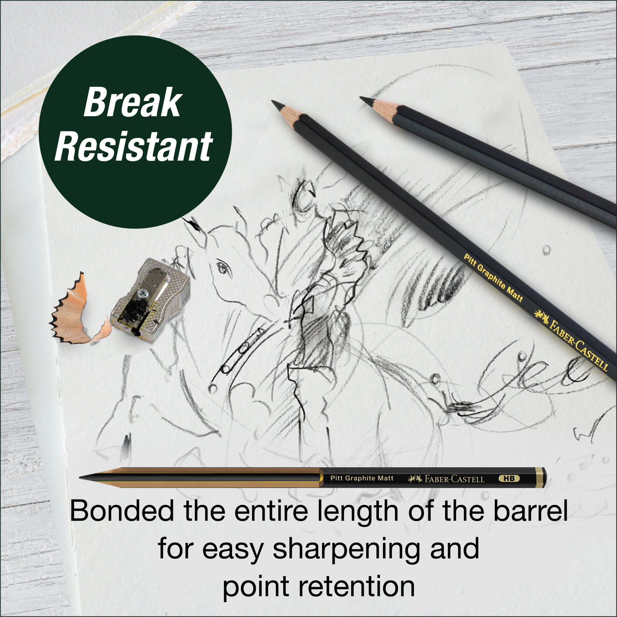 Premium Pitt Graphite Matte Sketching Pencils Set - HB, 2B, 4B for Artists & Drawing | Ideal for Sketching, Shading & Professional Artwork | #800166