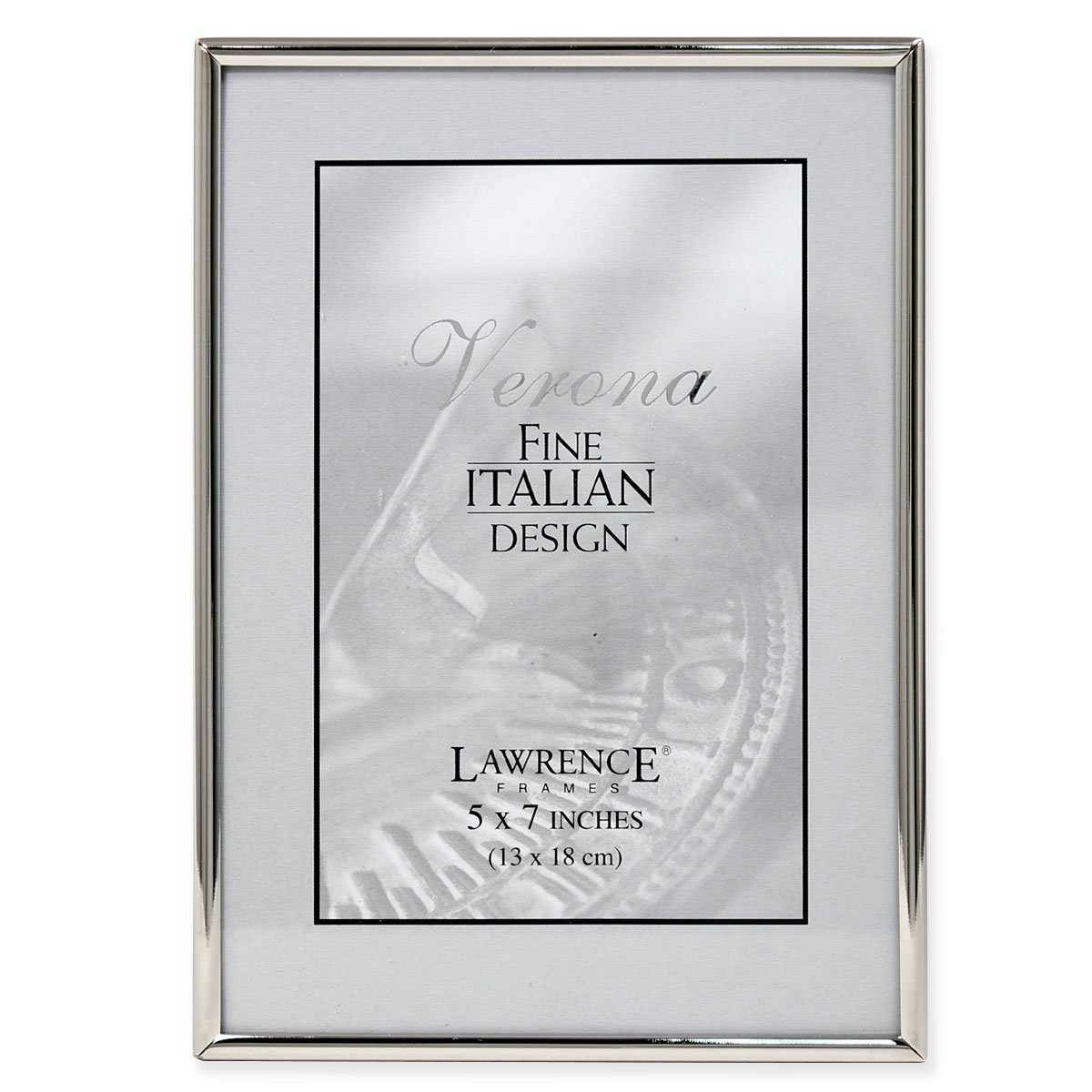 Lawrence Frames Simply Metal Picture Frame 5x7 Inches Silver - Perfect for Home Decor, Office, and Gift Giving