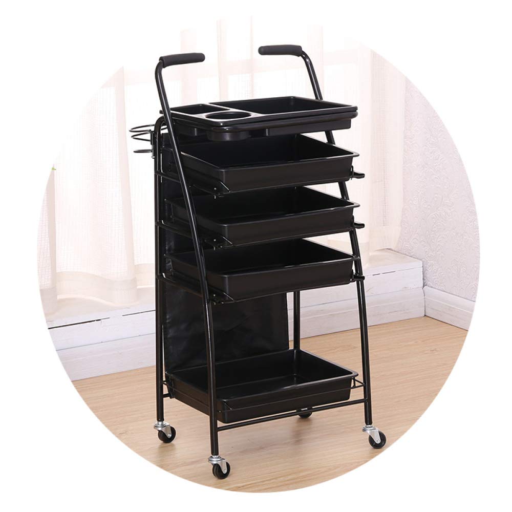 Professional Hairdressing Cart with Wheels - Mobile Salon Stroller, Beauty Cart & Barber Shop Organizer - Black (Perfect for Salon, Home Use & Mobile Hair Services)