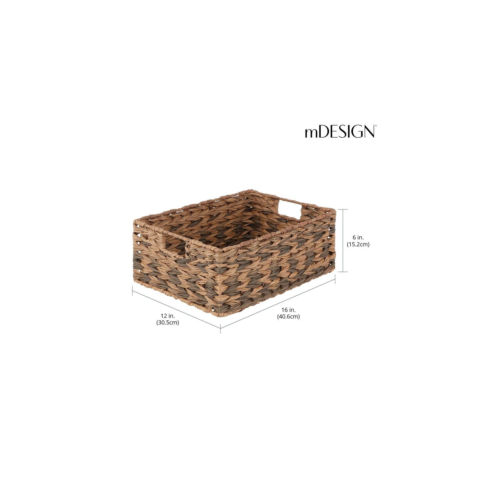 mDesign 3-Pack Ombre Storage Baskets for Bathroom, Bedroom & Wardrobe Organization - Clothes, Shoes & Accessories Organizer - Perfect for Shelves, Closets & Laundry Rooms