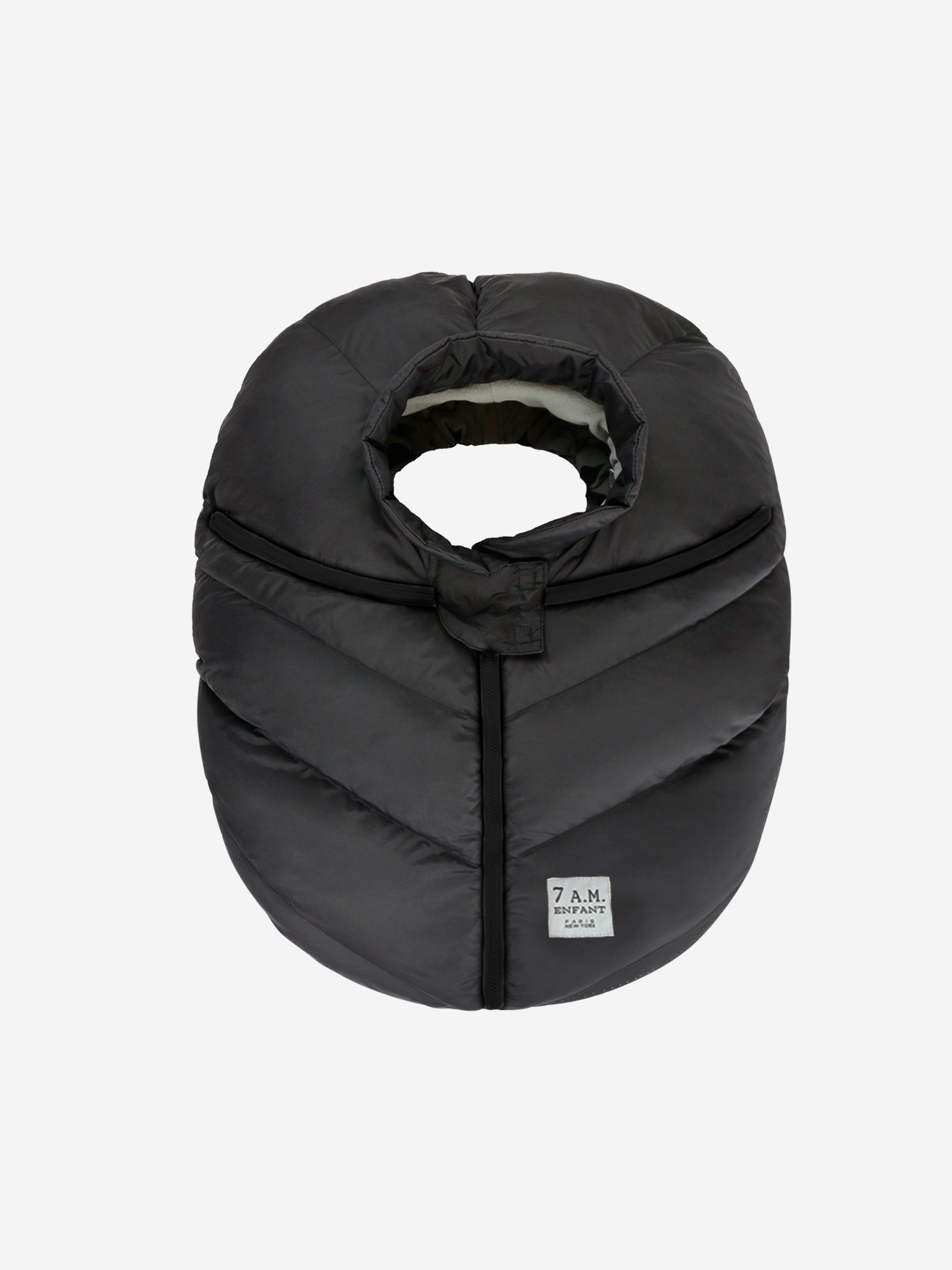 7AM Enfant Baby Car Seat Cocoon - Black, Soft & Warm Infant Car Seat Cover (H: 37
