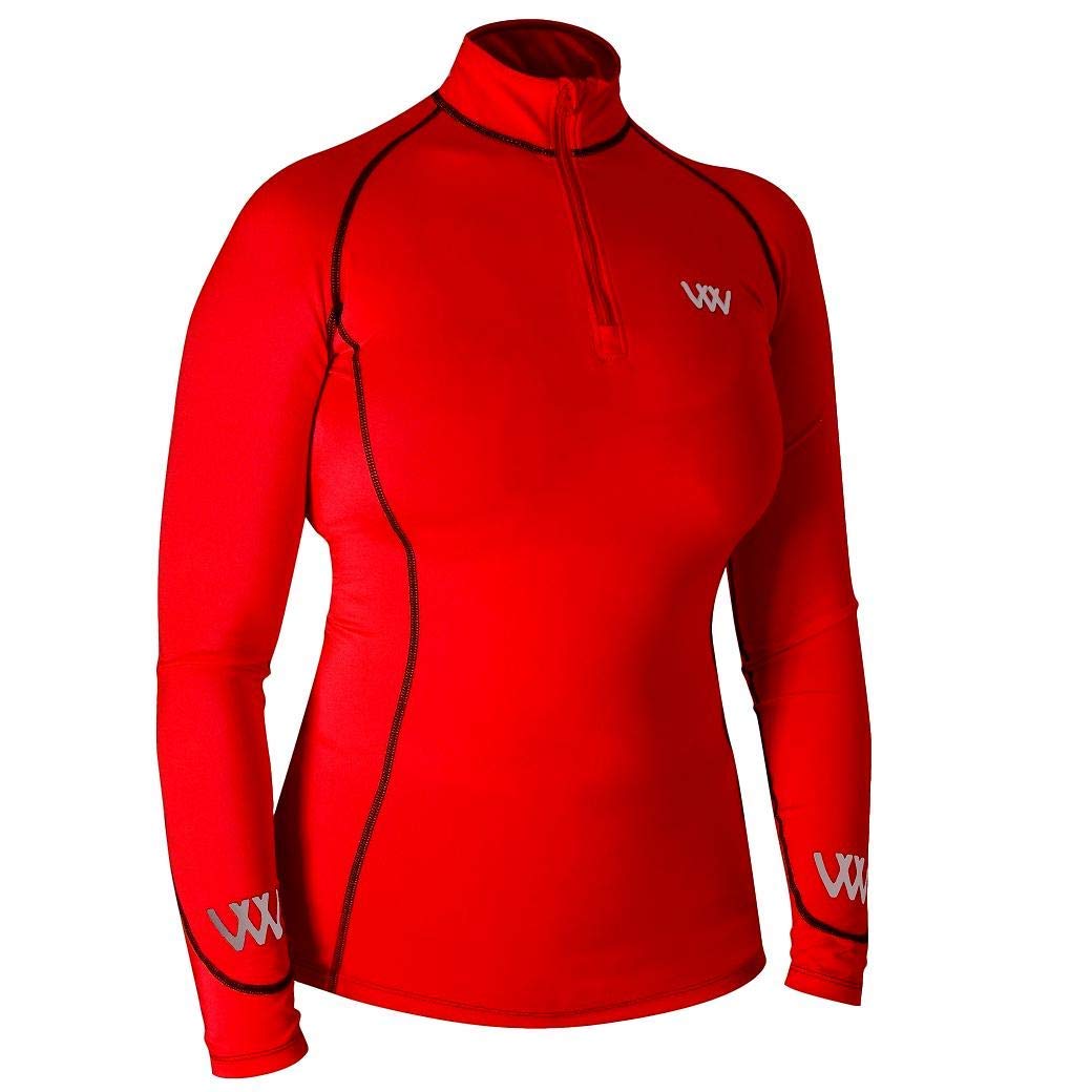 Woof Wear Performance Riding Shirt for Equestrian Sports - Breathable & Comfortable Royal Red Small Size - Perfect for Horseback Riding, Training & Competitions