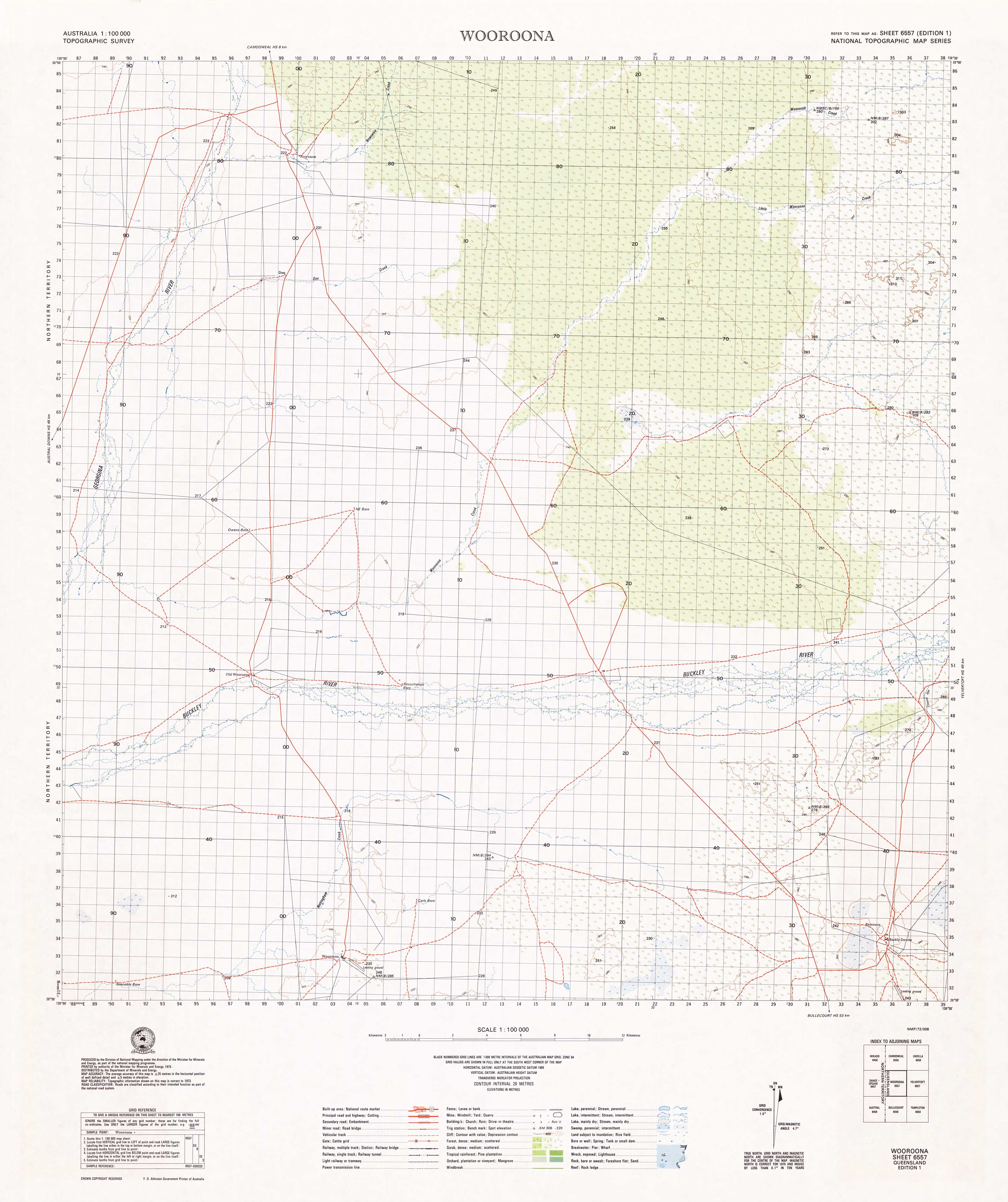 1:100k Wooroona Topographic Map - Detailed Hiking, Camping & Outdoor Adventure Navigation