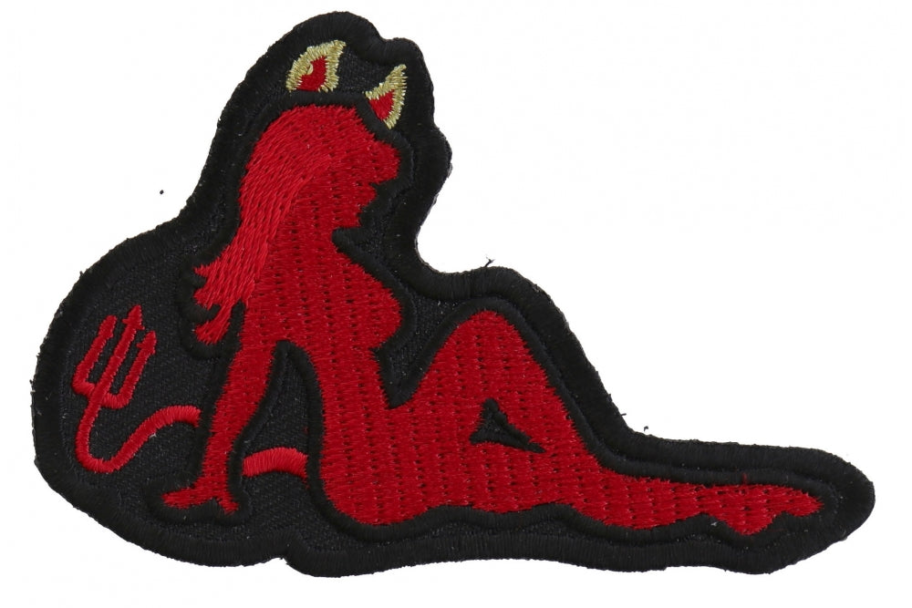 Devil Girl Iron-On Patch 3.5