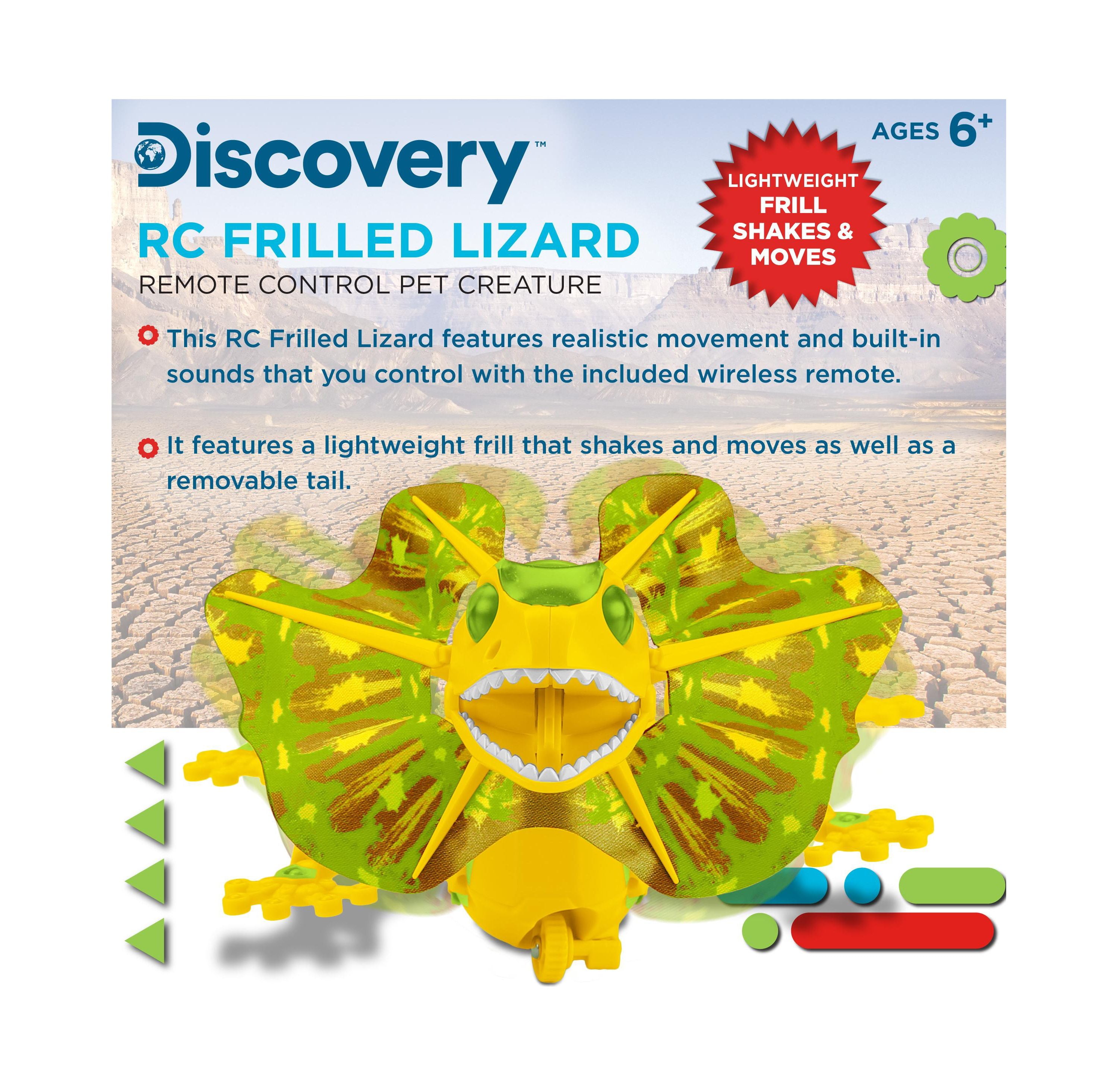 Discovery Kids Interactive RC Lizard Toy - DIY STEM Learning Remote Control Robot for Kids Ages 6-12 | Science Educational Toy for Indoor & Outdoor Play