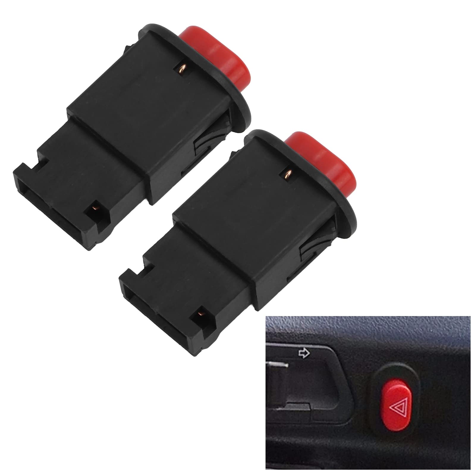 Tbest Motorcycle Hazard Light Switch - Double Flash Warning Controller with Push Button (ON-OFF) - Universal Fit for Harley, Honda, Yamaha & More - High Visibility Safety Feature for Night Riding & Emergency Situations