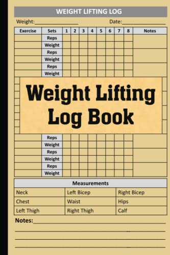 Premium Weight Lifting Log Book - Workout Journal & Fitness Tracker for Strength Training & Cardio | Personal Training Notebook, Exercise Diary & Gym Progress Tracker | Perfect for Home & Gym Workouts