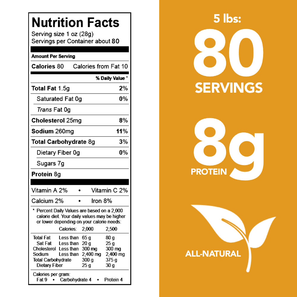 Premium Bulk Tropical Mango Flavored Beef Jerky - High Protein Snack for Hiking, Camping & Road Trips