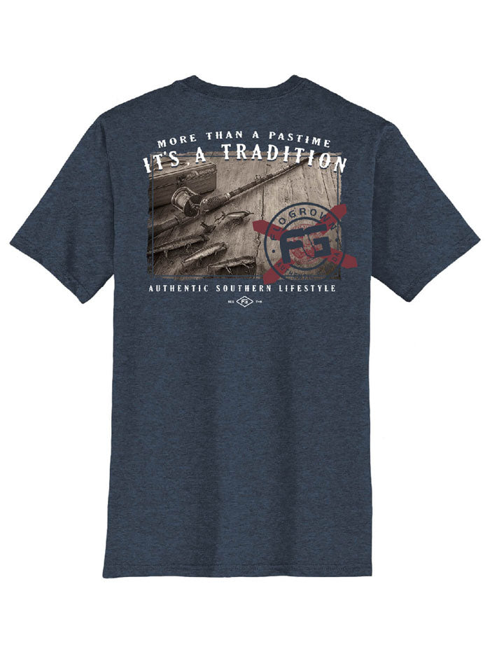 FloGrown FGM 1585 Men's Short Sleeve Casual T-Shirt - More Than a Pastime Tee in Navy Blue | Perfect for Everyday Wear, Gym & Outdoor Activities