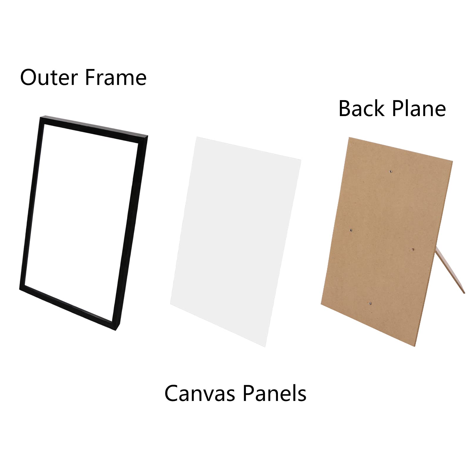 8.5x11 Black Picture Frames - Tabletop/Wall Display for Photos, Arts, Posters