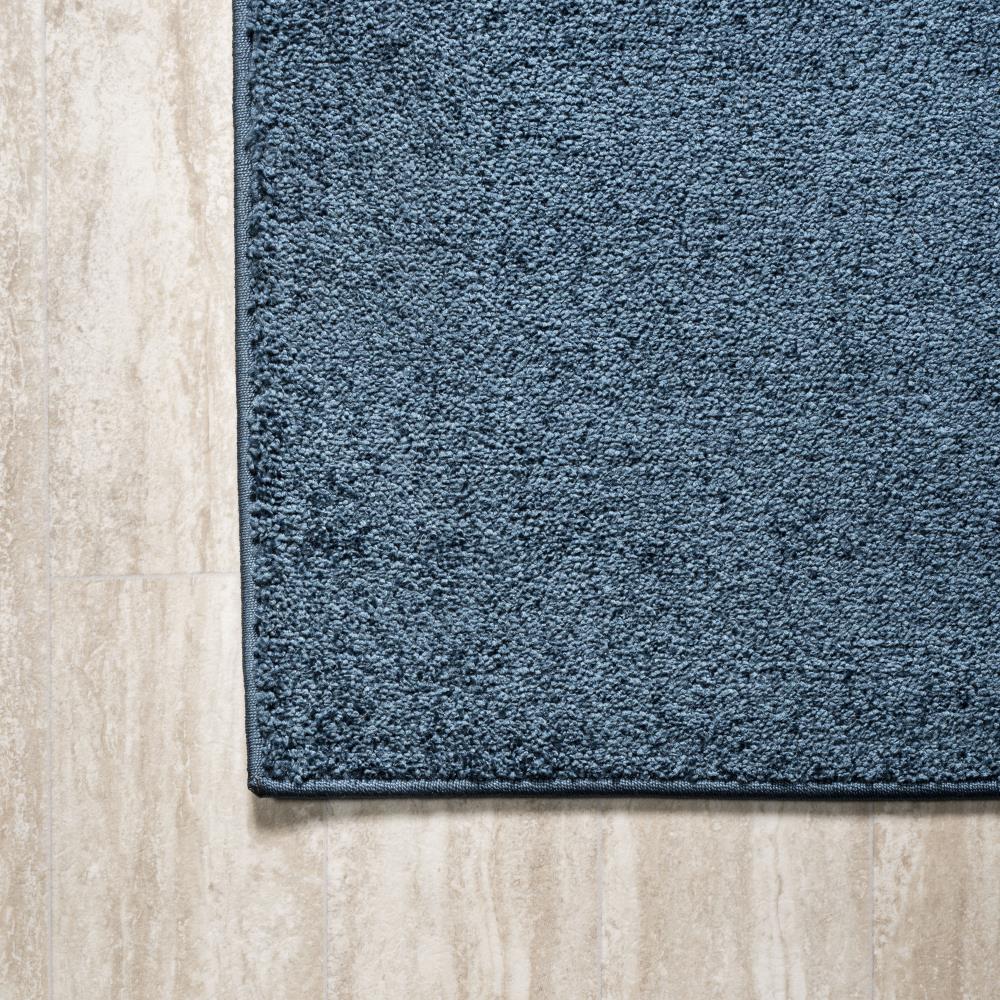 Premium Haze Solid Low Pile Area Rug - Soft Navy Blue Non-Slip Living Room Carpet for Bedroom, Dorm & Office Decor