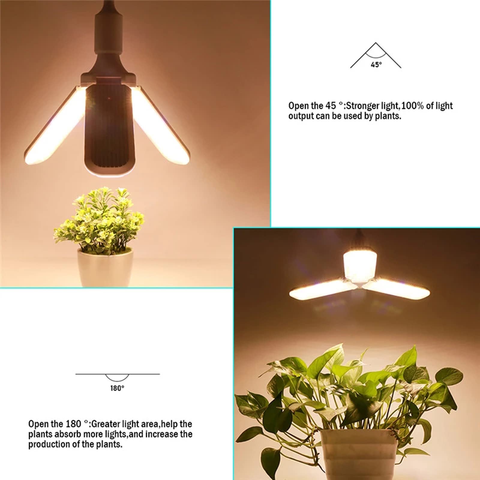 4pcs E27 LED Grow Light Bulbs 150W Full Spectrum - Waterproof Indoor Outdoor Greenhouse Plant Lights for Flowers, Vegetables, Herbs - Perfect for Hydroponics, Vertical Farming & Home Gardening
