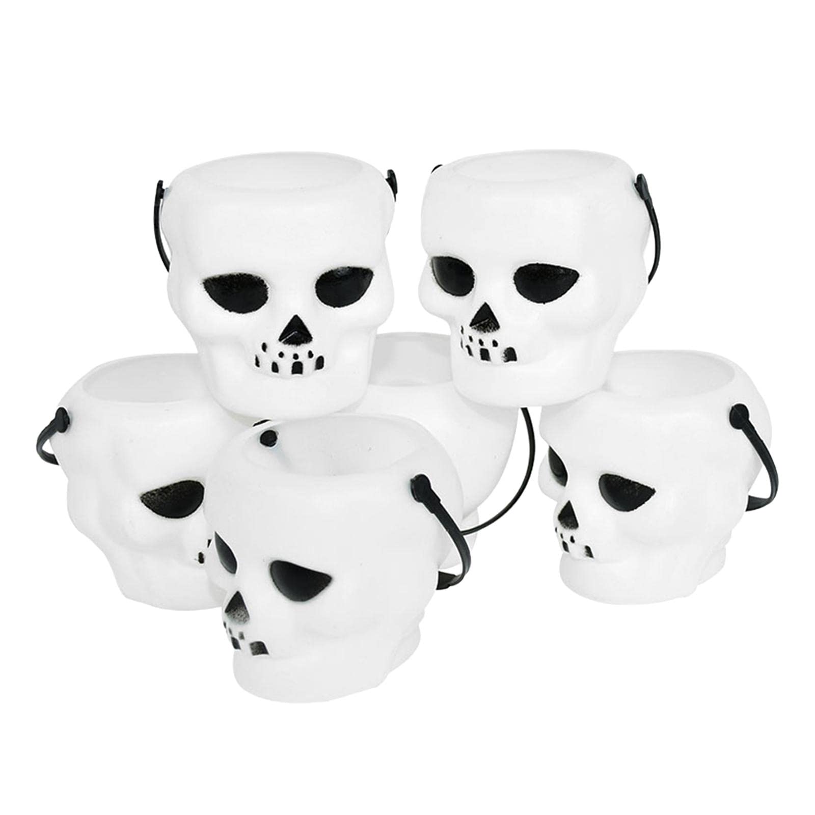 SM SunniMix Halloween Candy Kettle Bucket - Spooky Party Decor, Trick or Treat Container & Horror Toy for Halloween Decorations - Perfect for Trick-or-Treating, Halloween Parties & Scary Home Decor