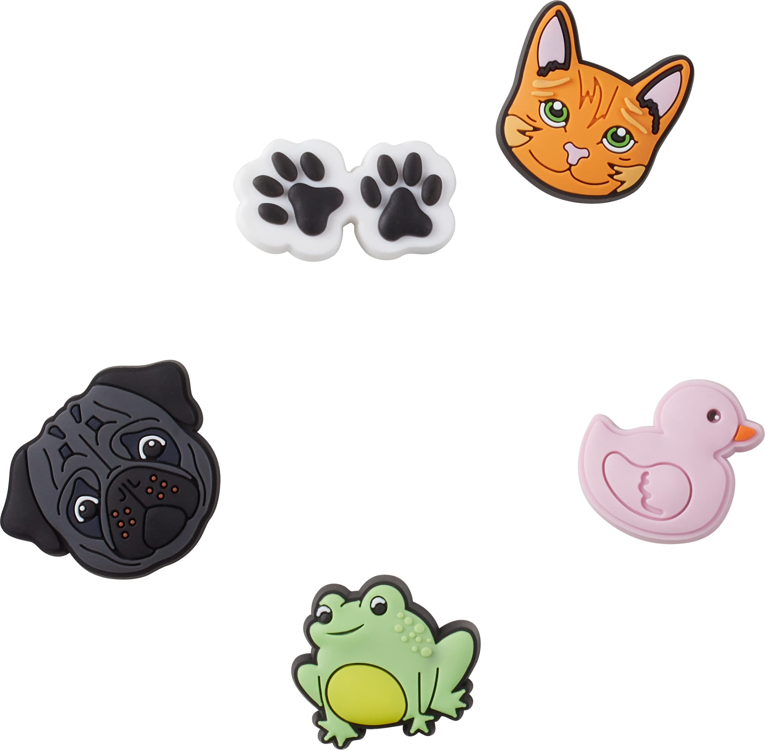 Crocs 5-Pack Animal Shoe Charms | Jibbitz Shoe Accessories for Crocs Clogs | Fun & Customizable Decor for Kids & Adults | Perfect for School, Beach & Everyday Wear
