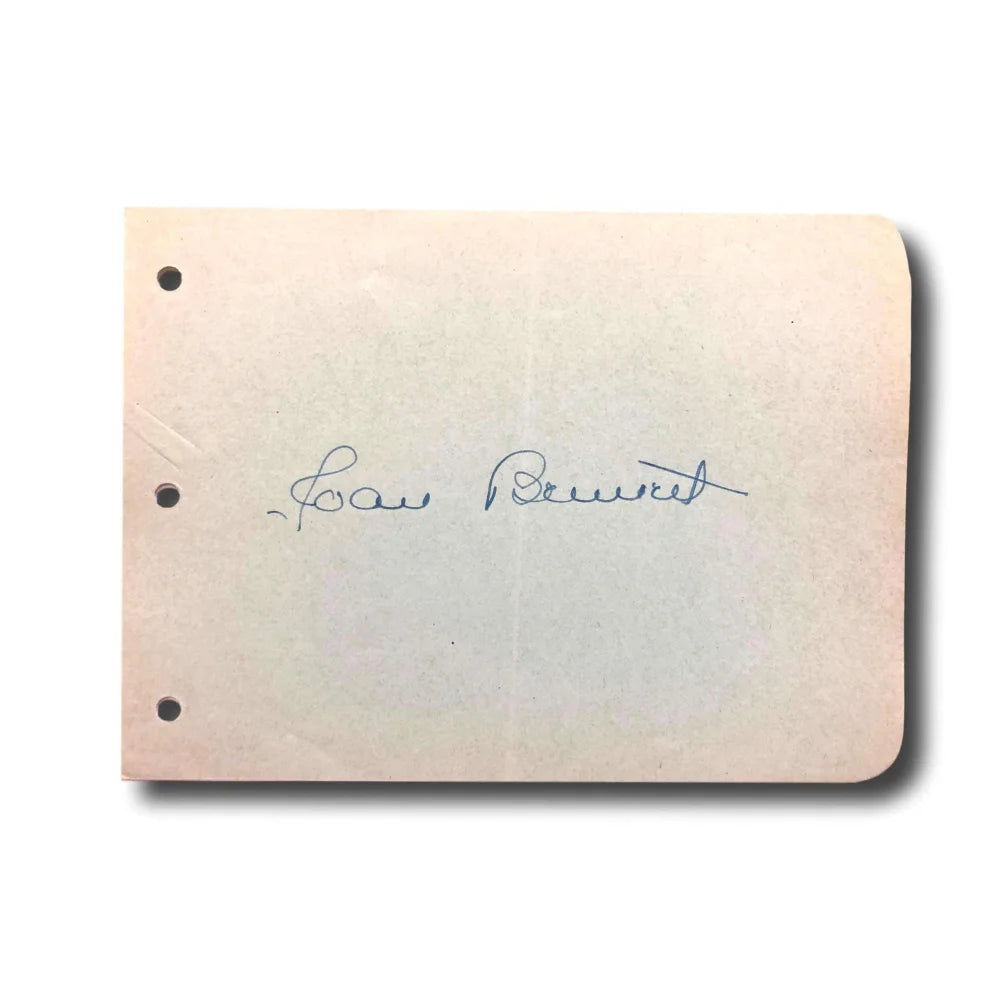Joan Bennett Autographed Album Page Cut - Hand Signed with JSA COA - Vintage Man Hunt Actress Memorabilia - Perfect for Collectors, Framing, and Movie Memorabilia Displays