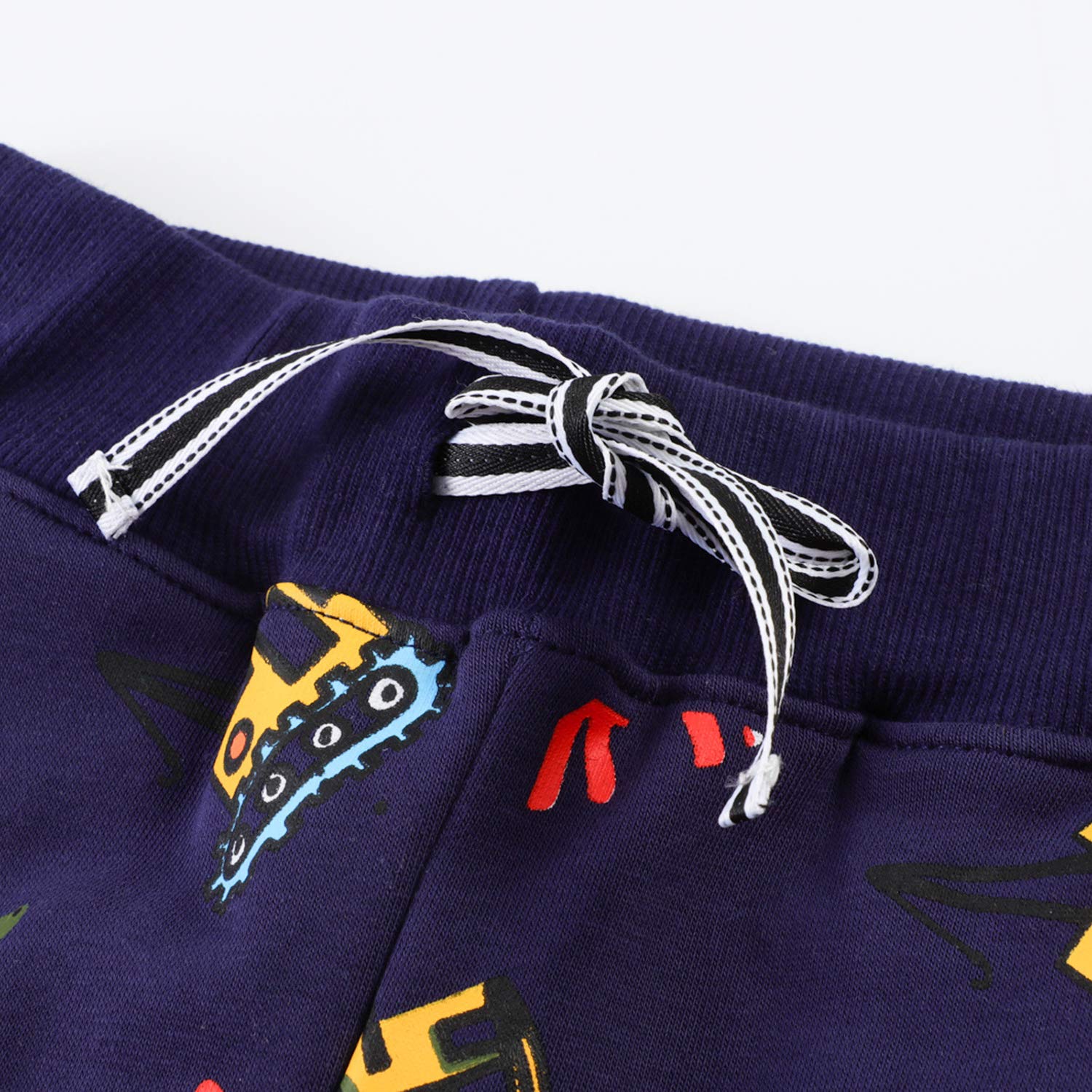 **Cute Cartoon Printed Boys' Elastic Knit Pants - Soft Cotton Casual Sweatpants for Toddlers | Playtime, School & Everyday Wear**
