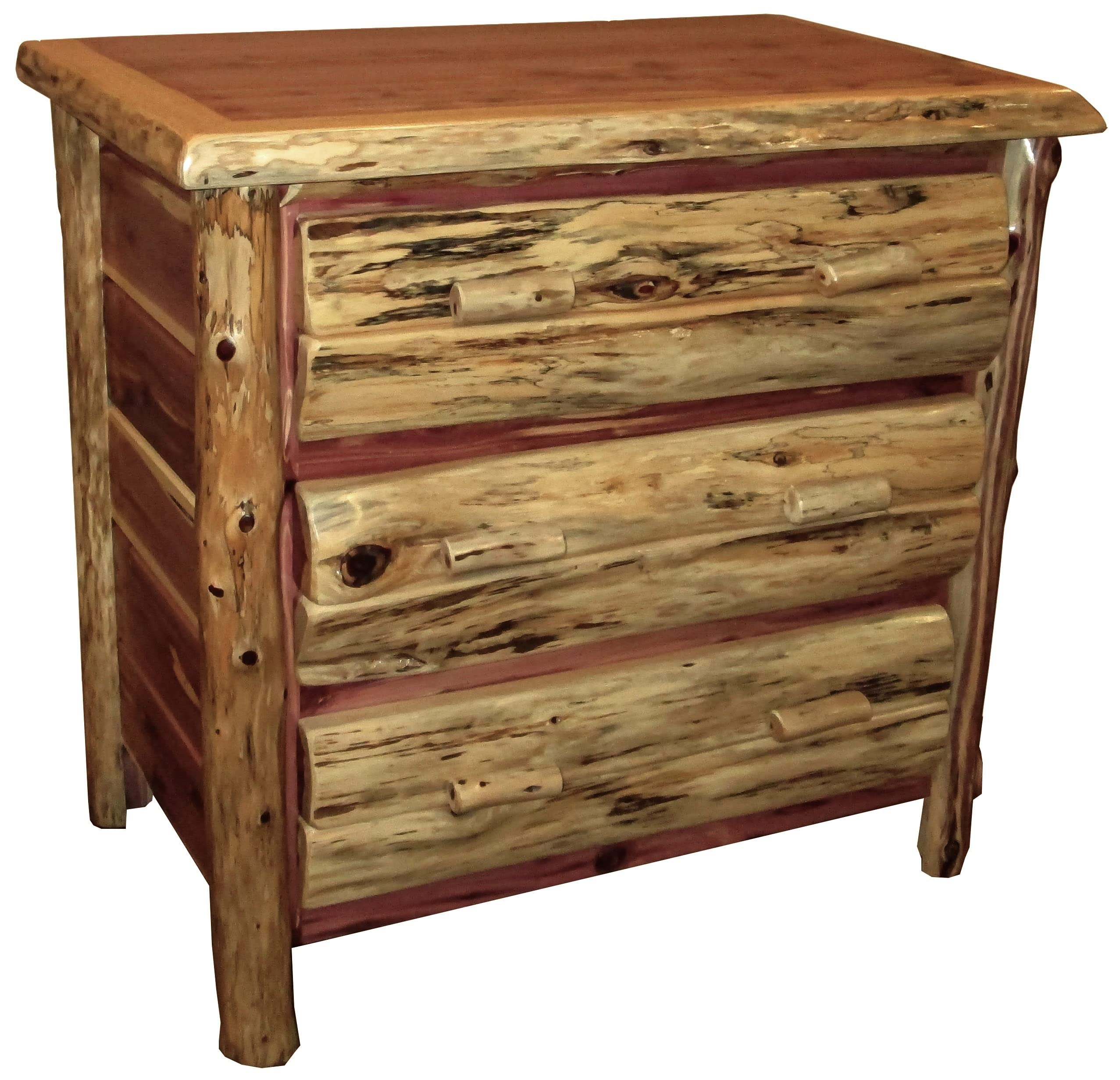 Premium Red Cedar Wood 3-Drawer Chest Organizer | Natural Aromatic Storage for Bedroom, Nursery & Closet | Handcrafted Solid Wood Furniture