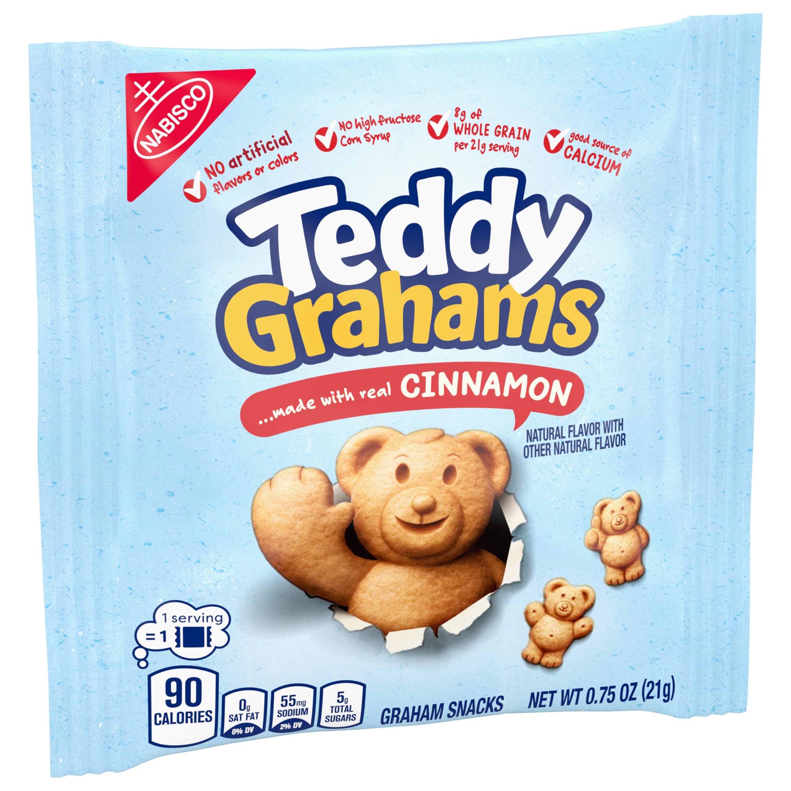 TEDDY GRAHAMS Cinnamon Graham Snacks - 150 Count (0.75 oz Each) - Healthy Kids Snack Packs for School Lunches, Birthday Parties & After-School Treats