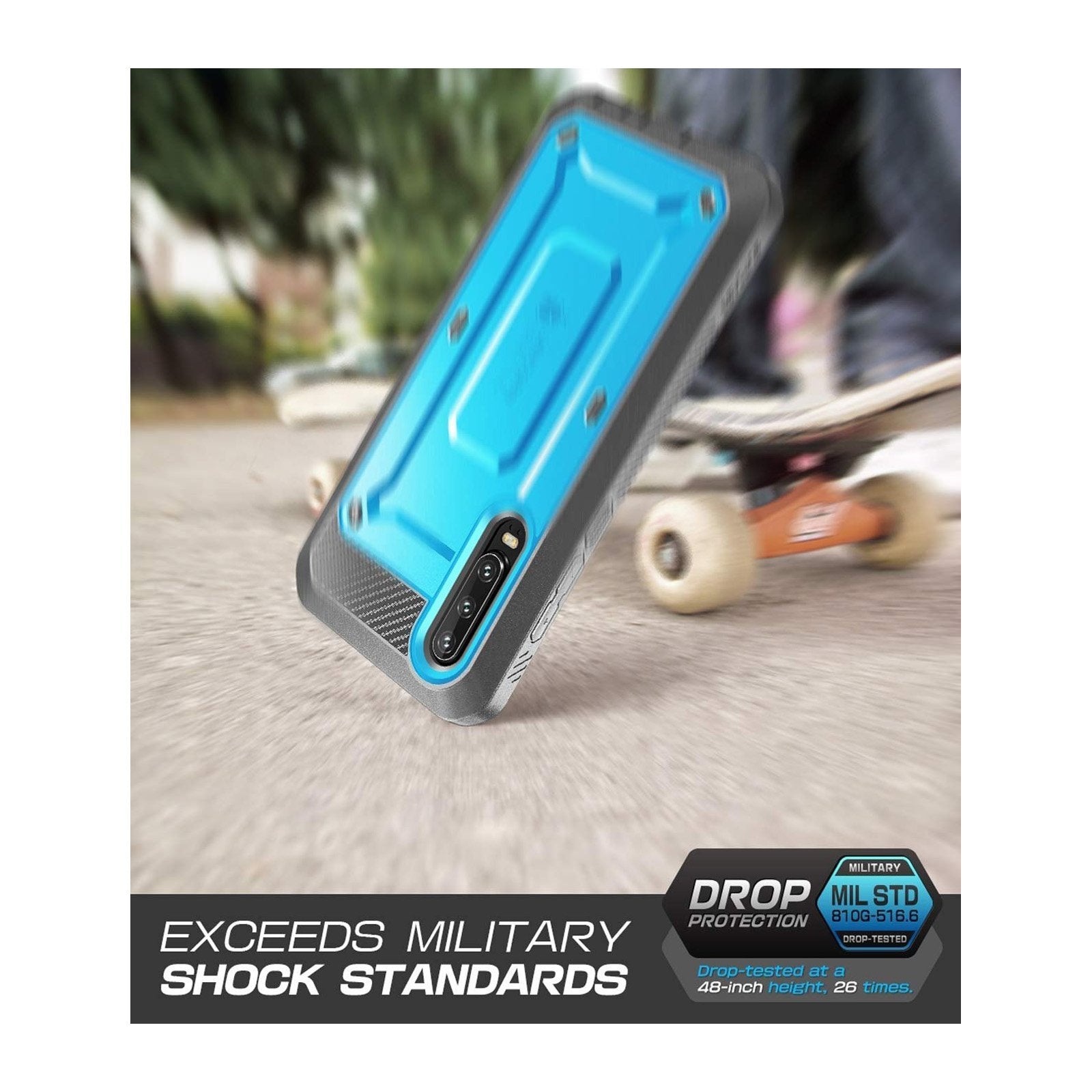 Huawei P30 Pro Unicorn Beetle Pro Rugged Holster Case - Shockproof, Drop Protection, Heavy Duty Cover with Belt Clip - Perfect for Outdoor, Construction & Extreme Sports