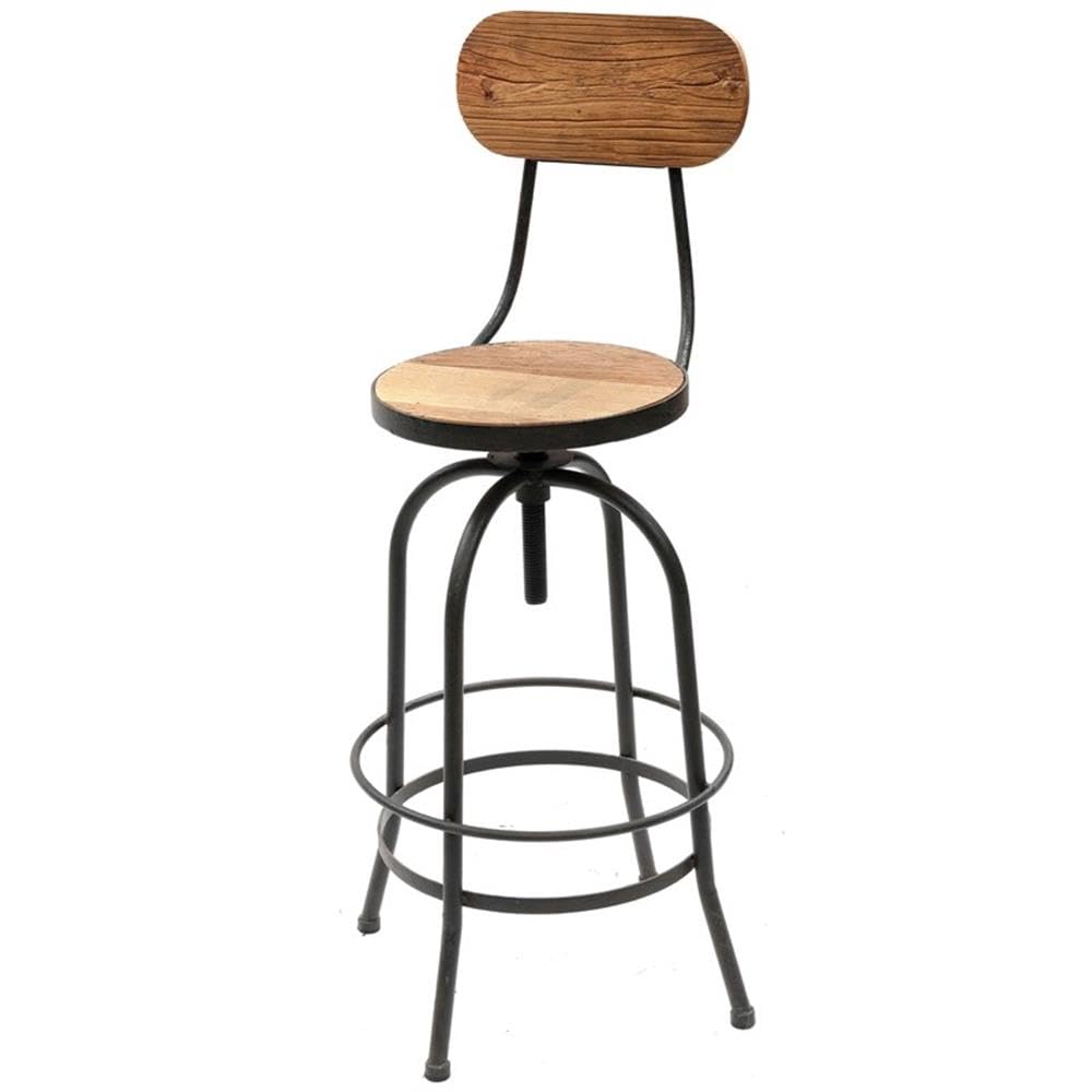 Progressive Furniture Karma Retro Adjustable Swivel Stool - Bar Stool with 360° Rotation, Height Adjustable for Kitchen Island, Home Office & Game Room - 1 Piece per Carton