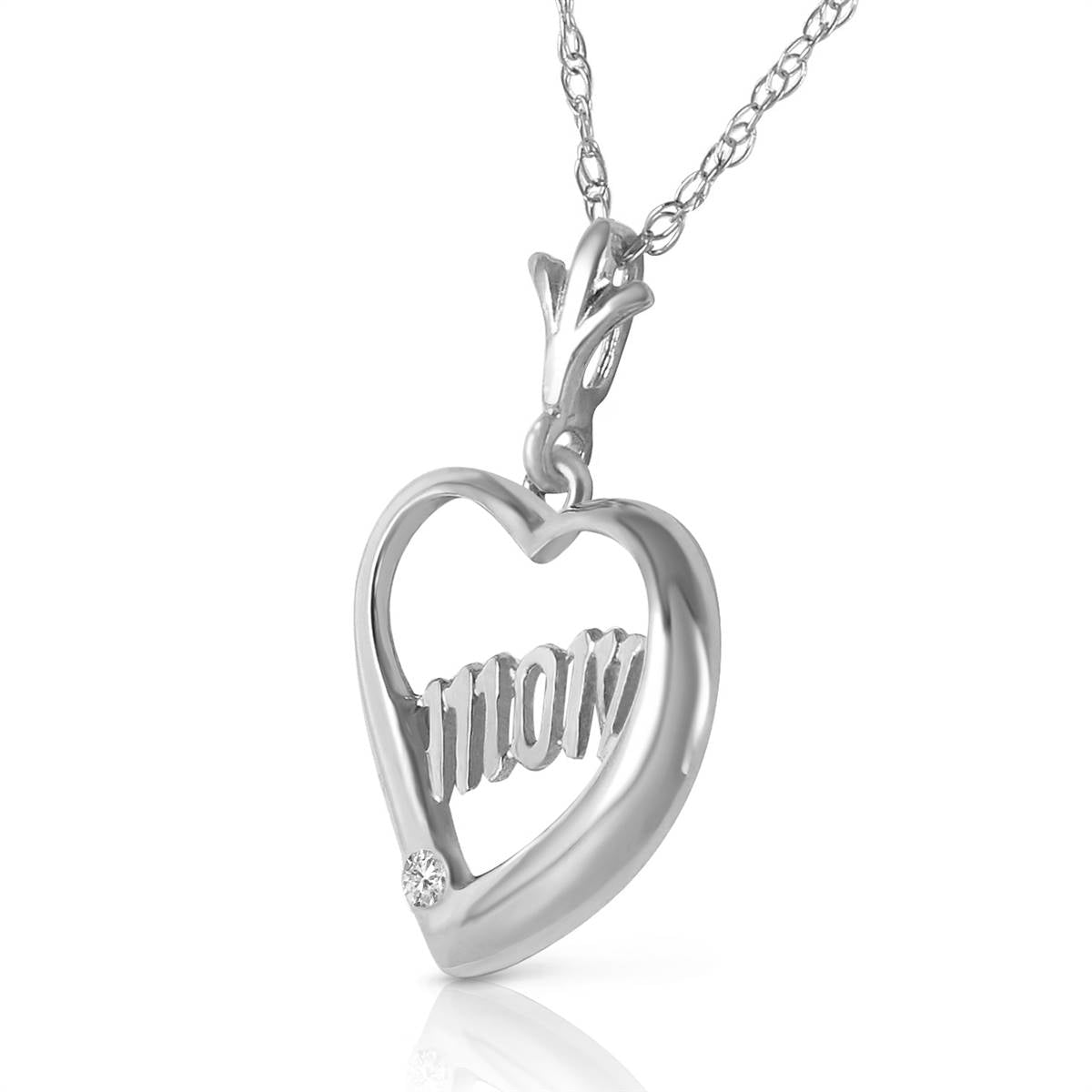 0.01 Carat 14K Solid White Gold Best Friends Diamond Necklace - Elegant Friendship Jewelry Gift for Women, Perfect for Anniversaries, Birthdays & Special Occasions
