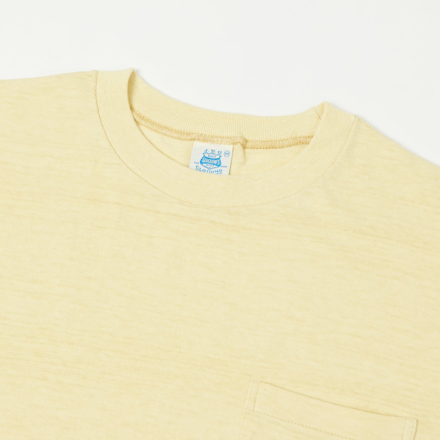 John Gluckow 'Keeper' Pocket T-Shirt - Soft Cotton Crew Neck Tee for Men in Yellow | Casual Wear, Street Style & Everyday Comfort