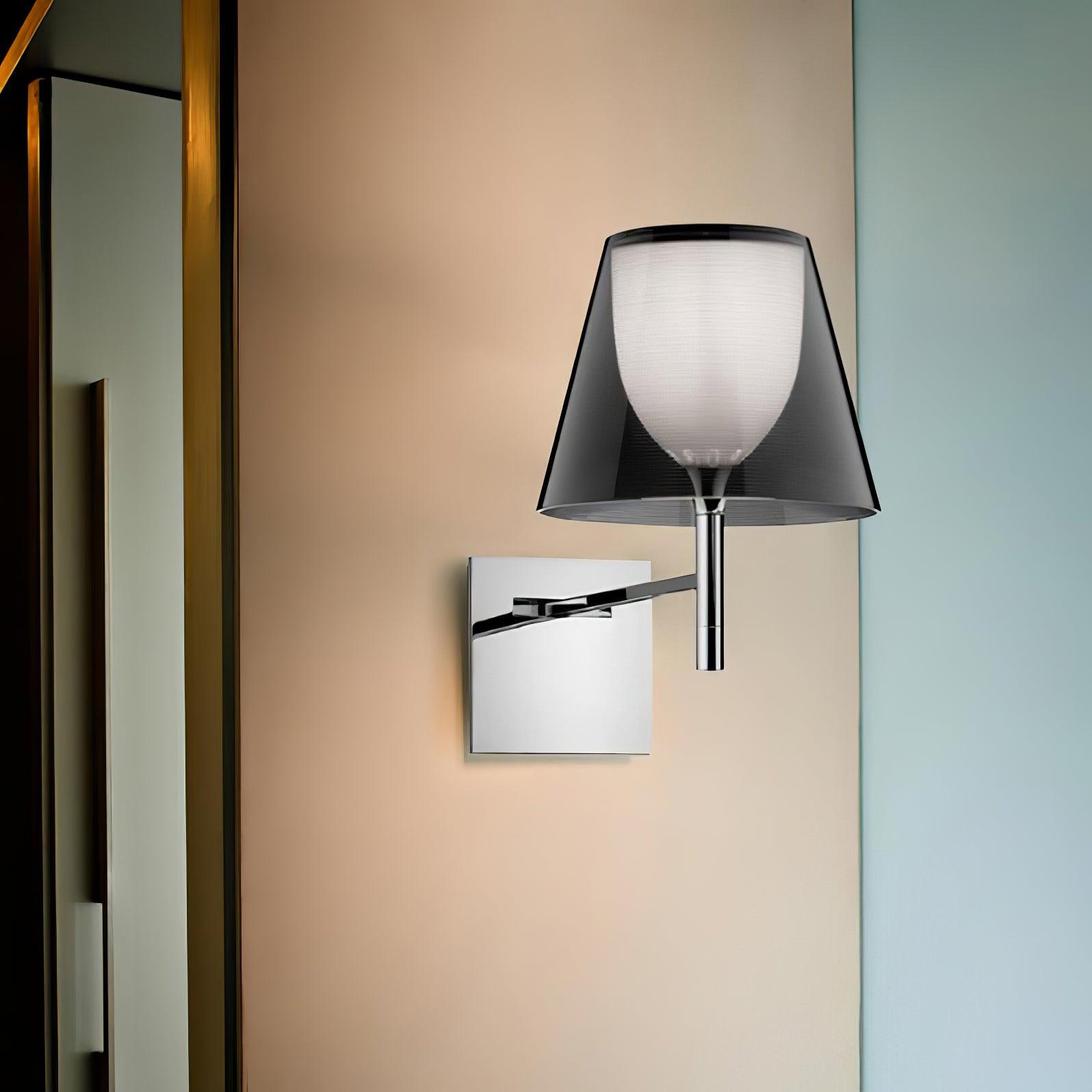Chrome Prism Wall Lamp - Modern Geometric LED Sconce for Bedroom, Living Room & Hallway Decor - Energy Efficient Ambient Lighting for Home & Office