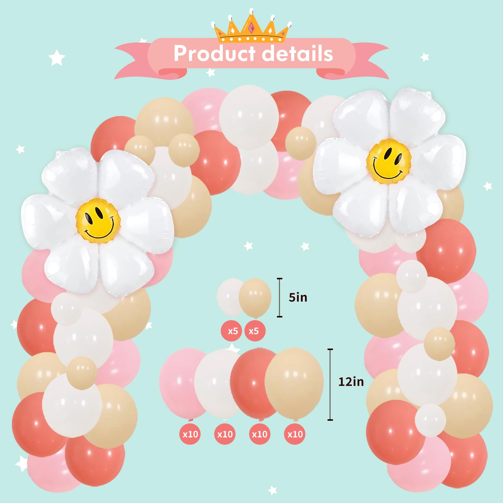 5th Birthday Party Decorations for Girls - 'Five Is A Vibe' Theme Balloons & Party Supplies | Perfect for 5-Year-Old Birthday Celebrations, Decorations & Photo Backdrops