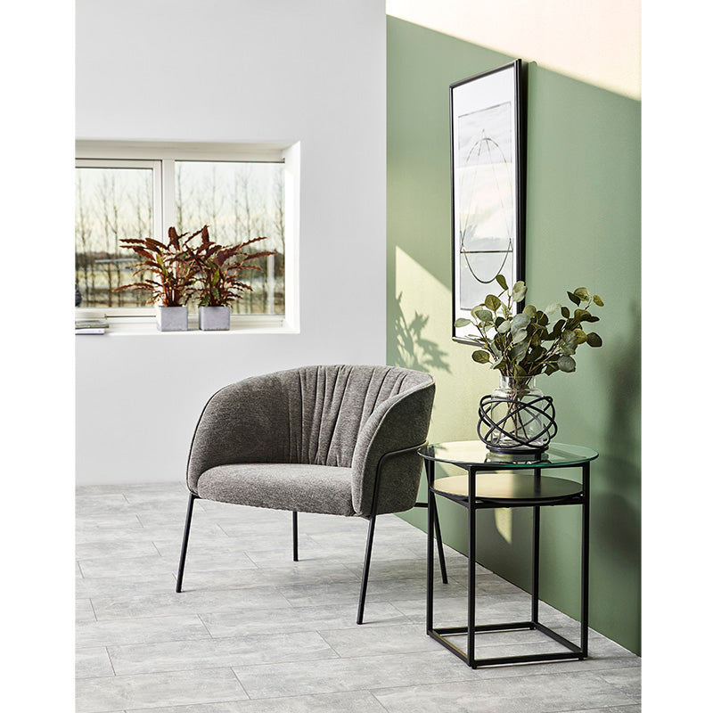 MILANI Modern Lounge Chair in Anthracite - Stylish and Comfortable Accent Chair for Living Room, Bedroom, or Office