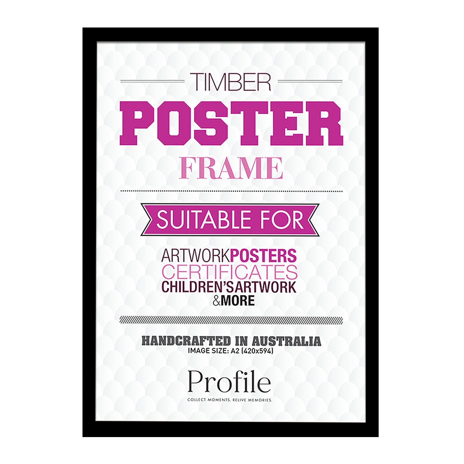 Elegant Black Timber A2 Picture Frame - Premium Wood Photo Frame for 16.5 x 23.4 Inch Artwork - Perfect for Wall Decor, Home Office, Gallery Display & Gift Giving
