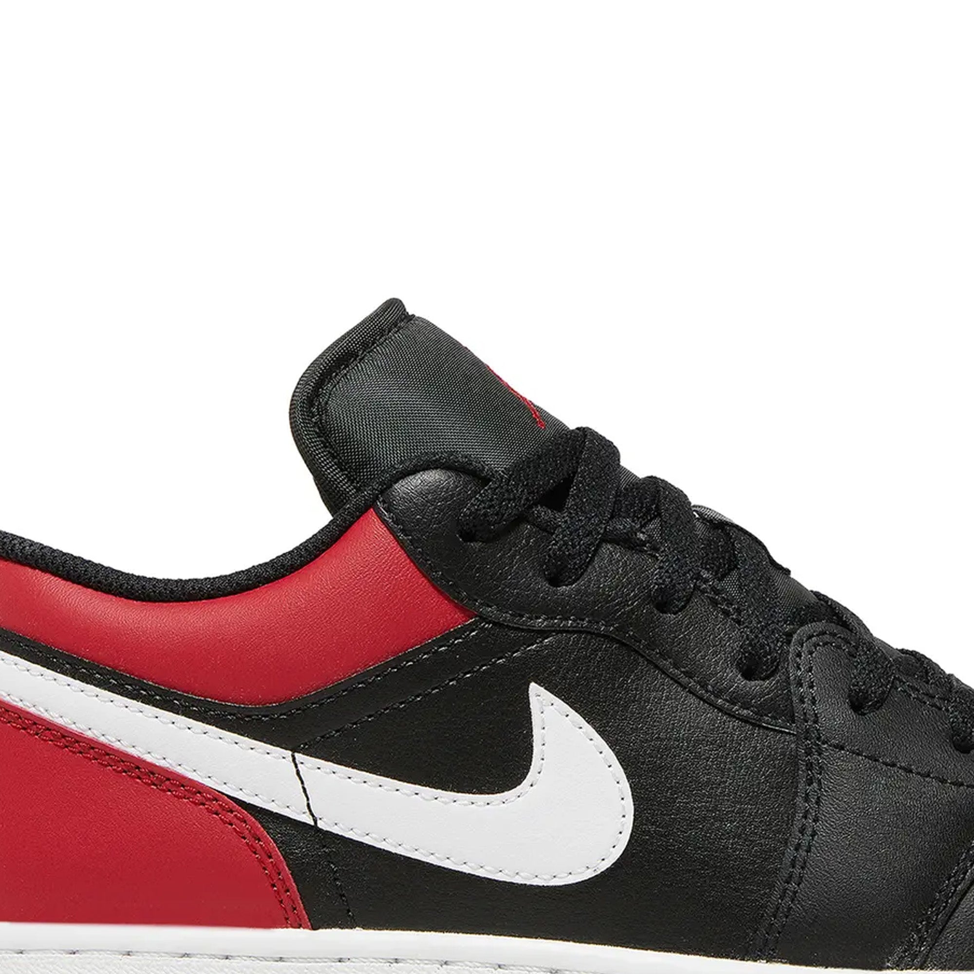 Air Jordan 1 Low 'Alternate Bred Toe' GS Sneakers (2023) - Black/Red-White Basketball Shoes for Women & Girls - Perfect for Casual Wear, Street Style & Sports Activities