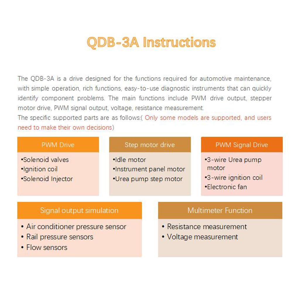 QDB-3A Automotive Ignition Coil Tester - Professional Car Diagnostic Tool for Testing Ignition Coils, Injector Solenoid Valves & Idle Stepper Motors | Perfect for Mechanics & DIY Car Repair | Engine Fault Detection & Troubleshooting