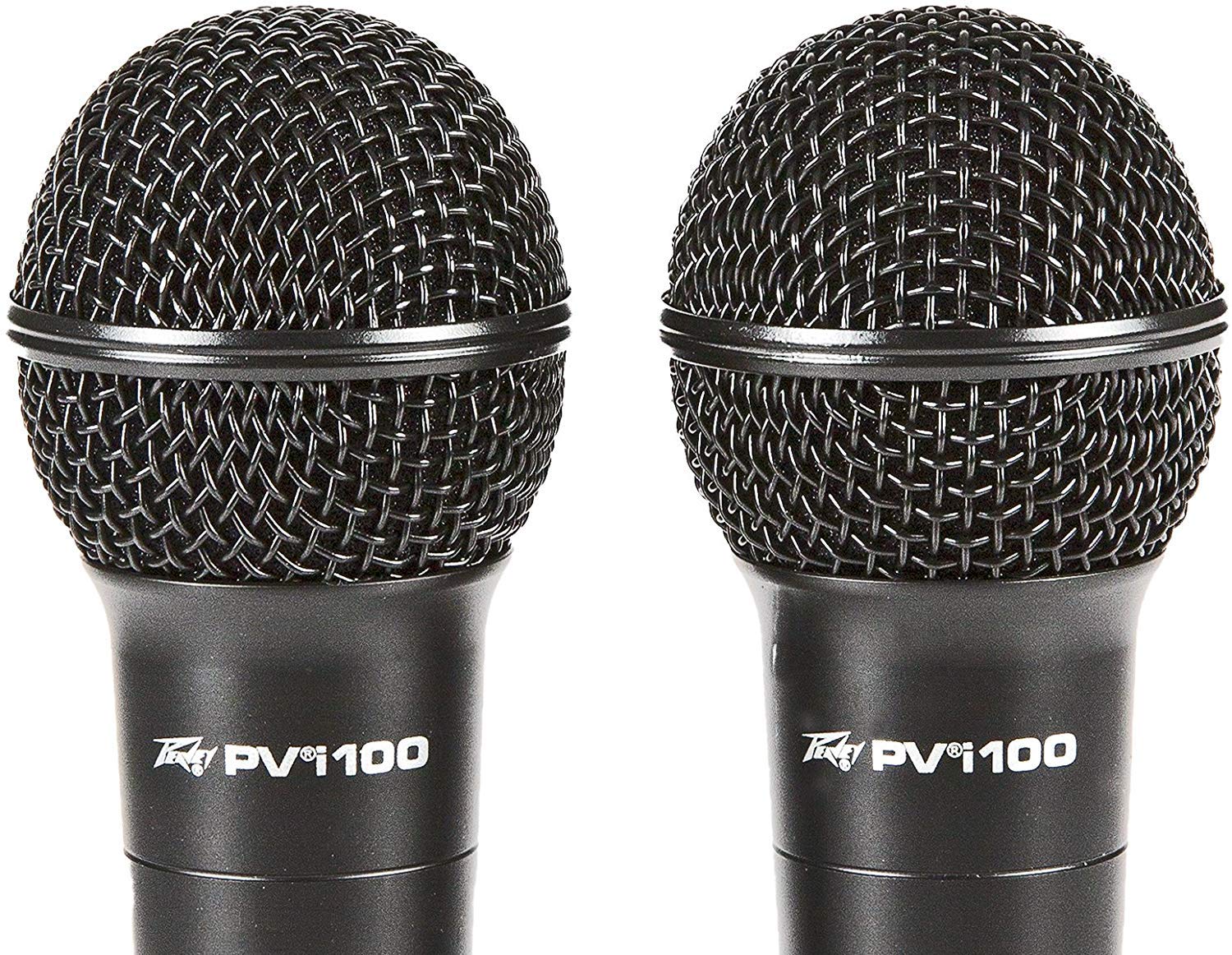 Peavey PVI 100-2 Pack Professional Dynamic Cardioid Microphones for Live Performances, Podcasting & Studio Recording - High-Quality Vocal & Instrument Mic Set