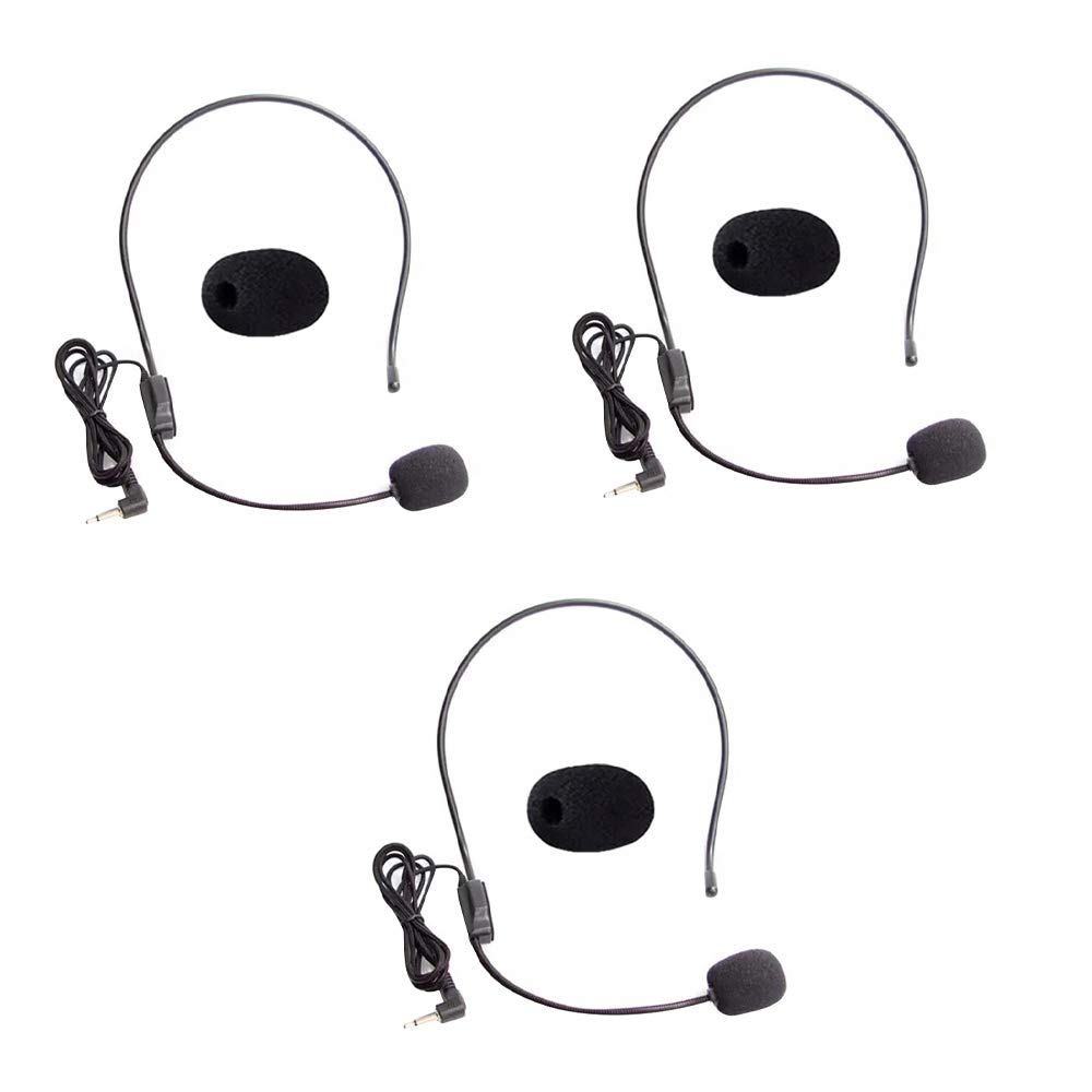 Portable Wireless Microphone Headset System with Receiver - Hands-Free Voice Amplifier for Teachers, Yoga Instructors, Presenters, Lecturers - Ideal for Classroom, Conference, Public Speaking & Fitness Training
